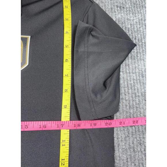 LAS VEGAS GOLDEN KNIGHTS NHL Hockey Polo Shirt ADIDAS Men's Small Black Plastic - Picture 10 of 10